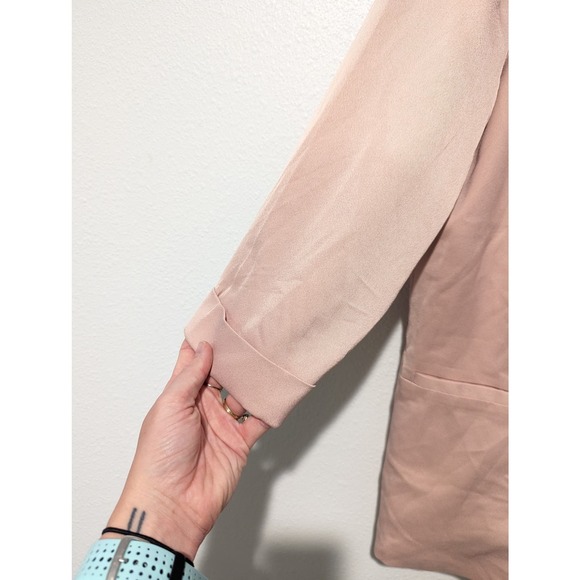 Maurices Blush Pink Satin Blazer Jacket - Picture 4 of 6